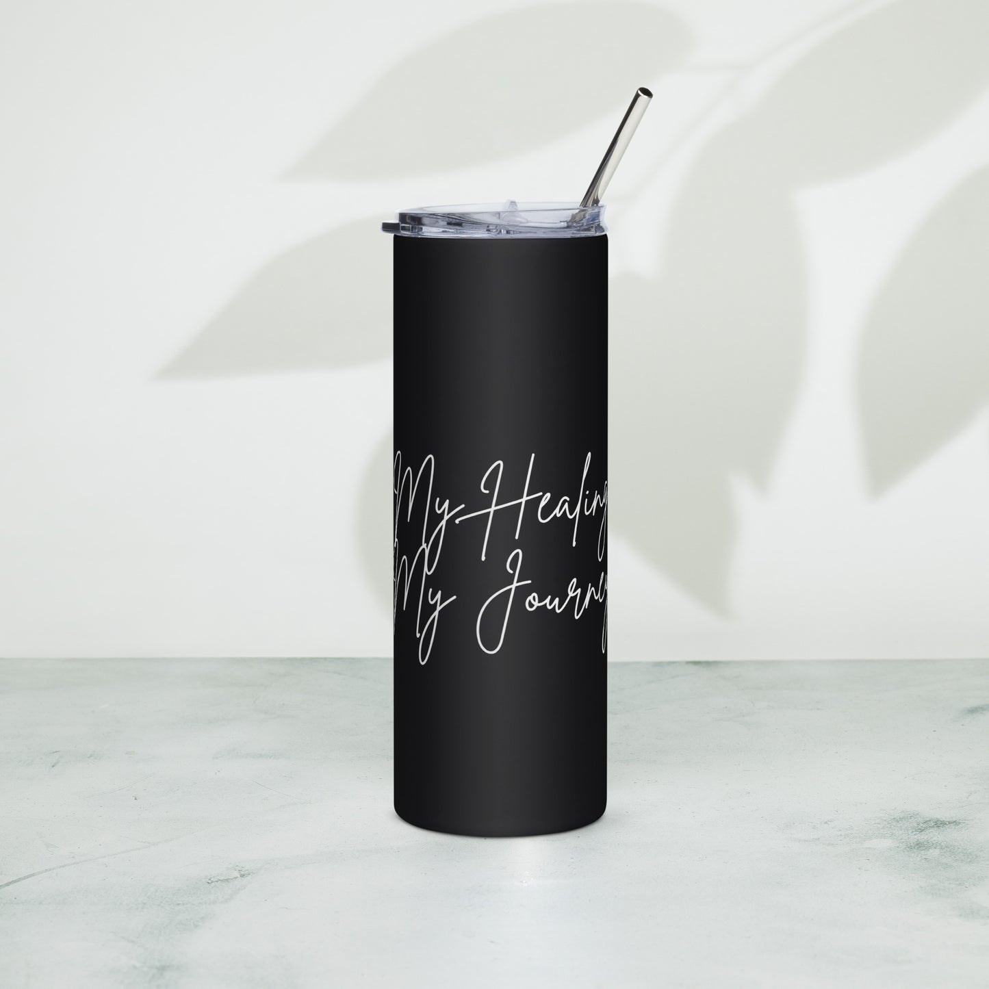 My Healing My Journey Stainless Steel Tumbler black