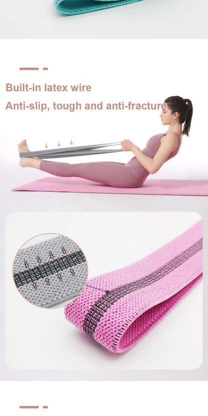 FlexEase Fabric Long Resistance Bands: Elevate Your Home Workouts