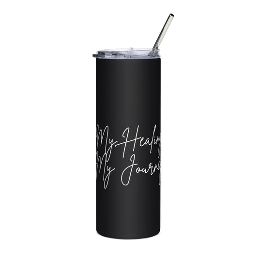 My Healing My Journey Stainless Steel Tumbler black