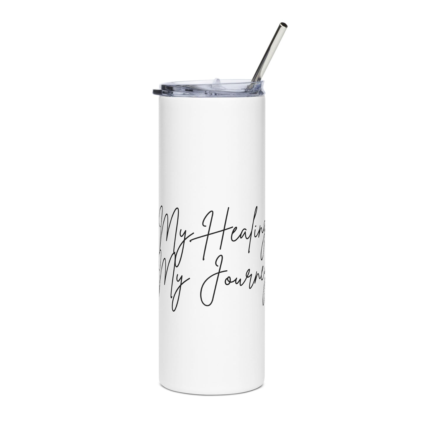 My Healing My Journey Stainless Steel Tumbler white