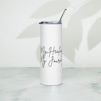 My Healing My Journey Stainless Steel Tumbler white