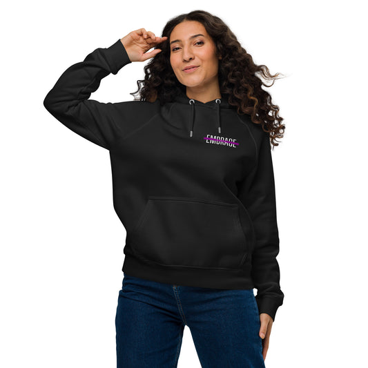 EMBRACE Vibes Unisex eco raglan hoodie - purple
