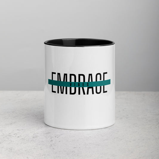 EMBRACE Vibes Mug with Color Inside - teal